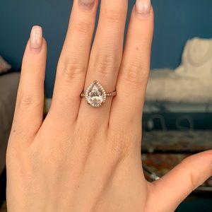 Pandora Ring - “Sparking Teardrop Halo Ring”